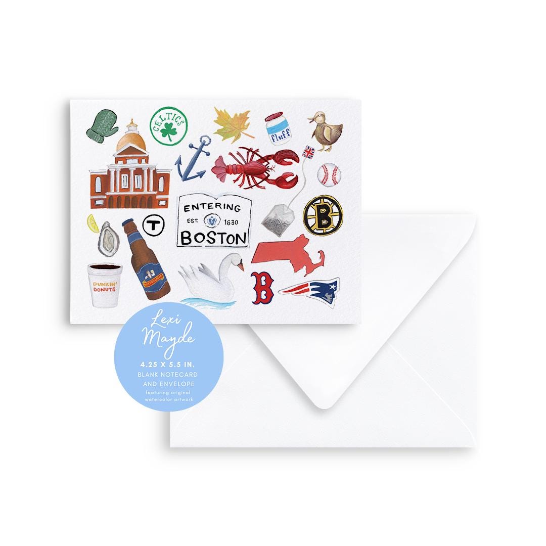 Boston Favorites Notecards