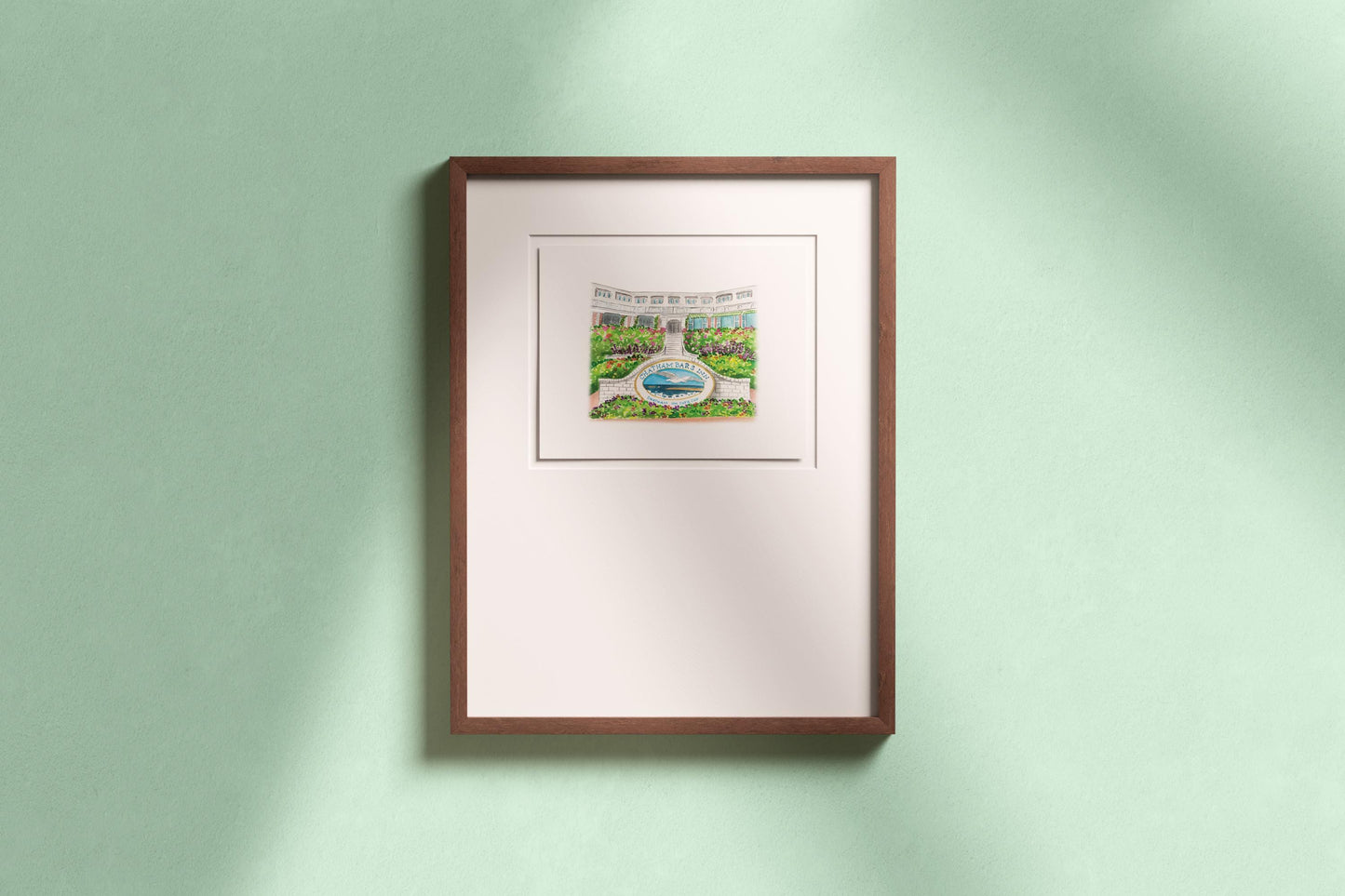 Chatham Bars Inn, Cape Cod Watercolor Art Print, Wedding Venue