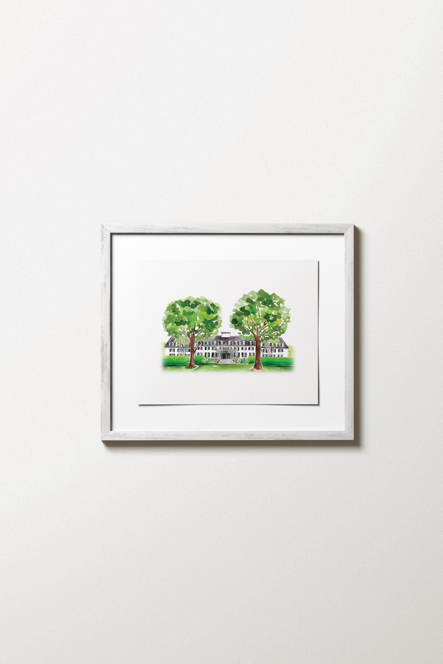 Woodstock Inn, Watercolor Art Print, Vermont Wedding Venue