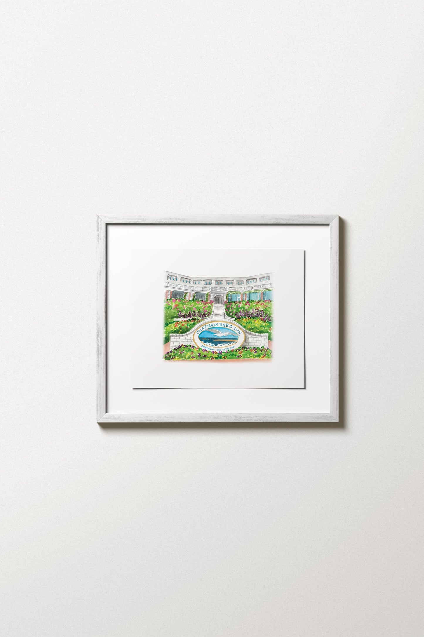 Chatham Bars Inn, Cape Cod Watercolor Art Print, Wedding Venue