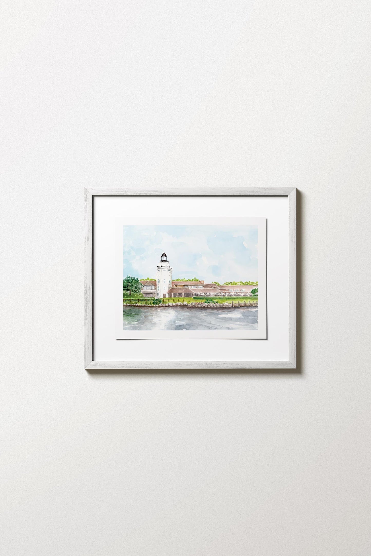 Montauk Yacht Club, Watercolor Art Print, Hamptons Wedding Venue