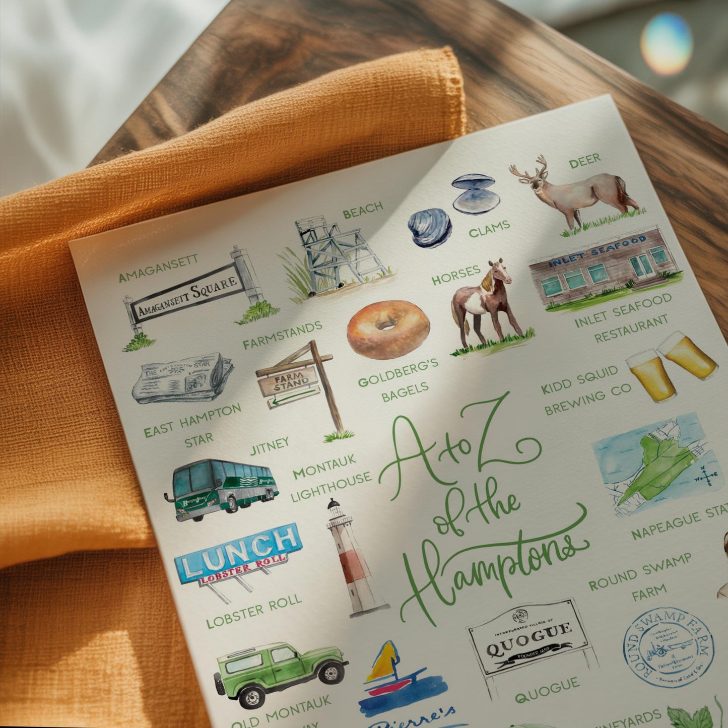Hamptons Alphabet Notecards