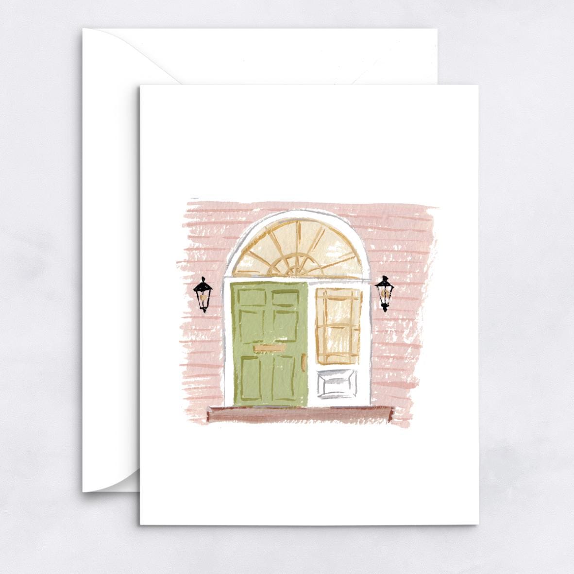 Beacon Hill Holiday Doors - Set of 8 Notecards | 4.25 x 5.5 Boston Christmas Notecards