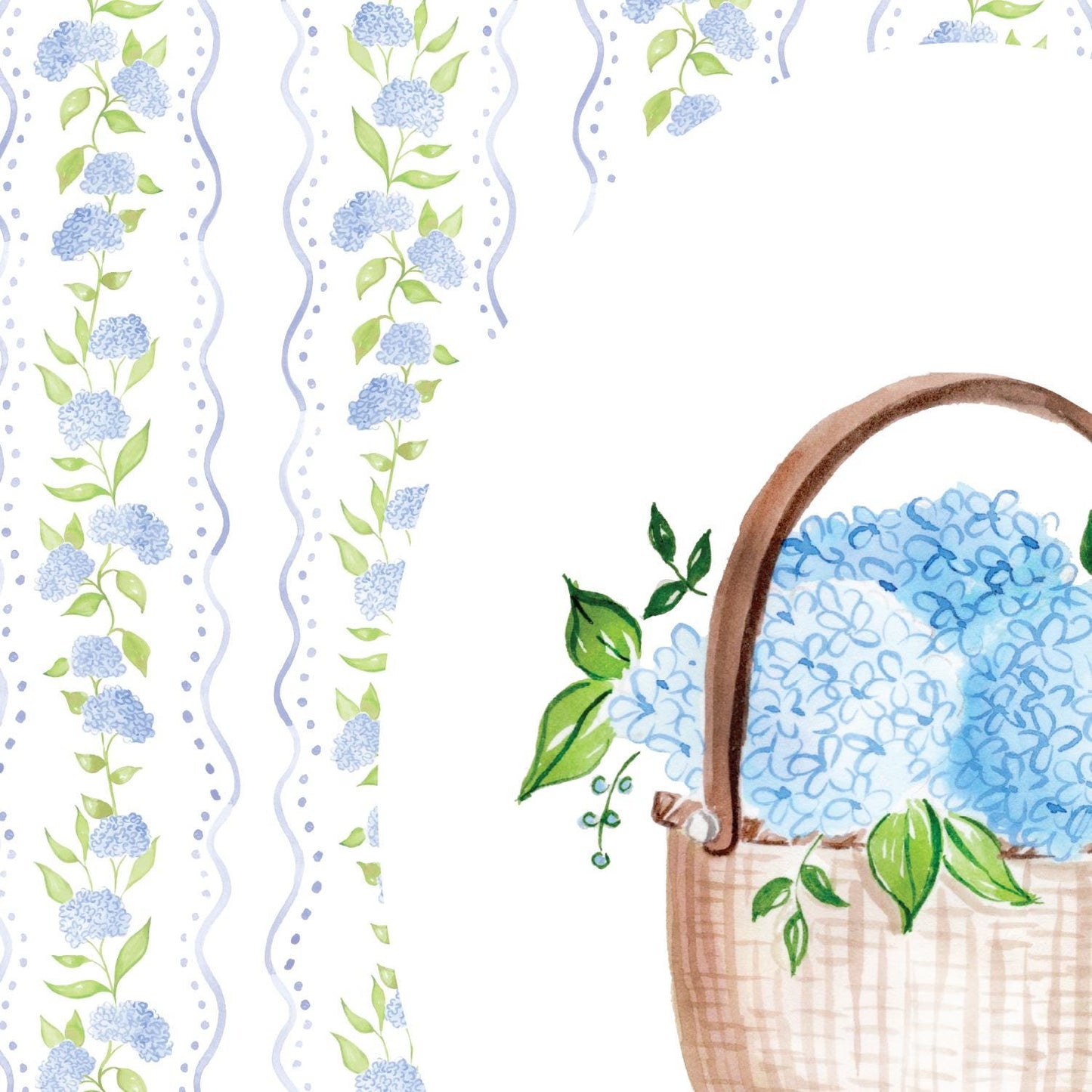 Hydrangea Watercolor Print, Cape Cod Wall Art