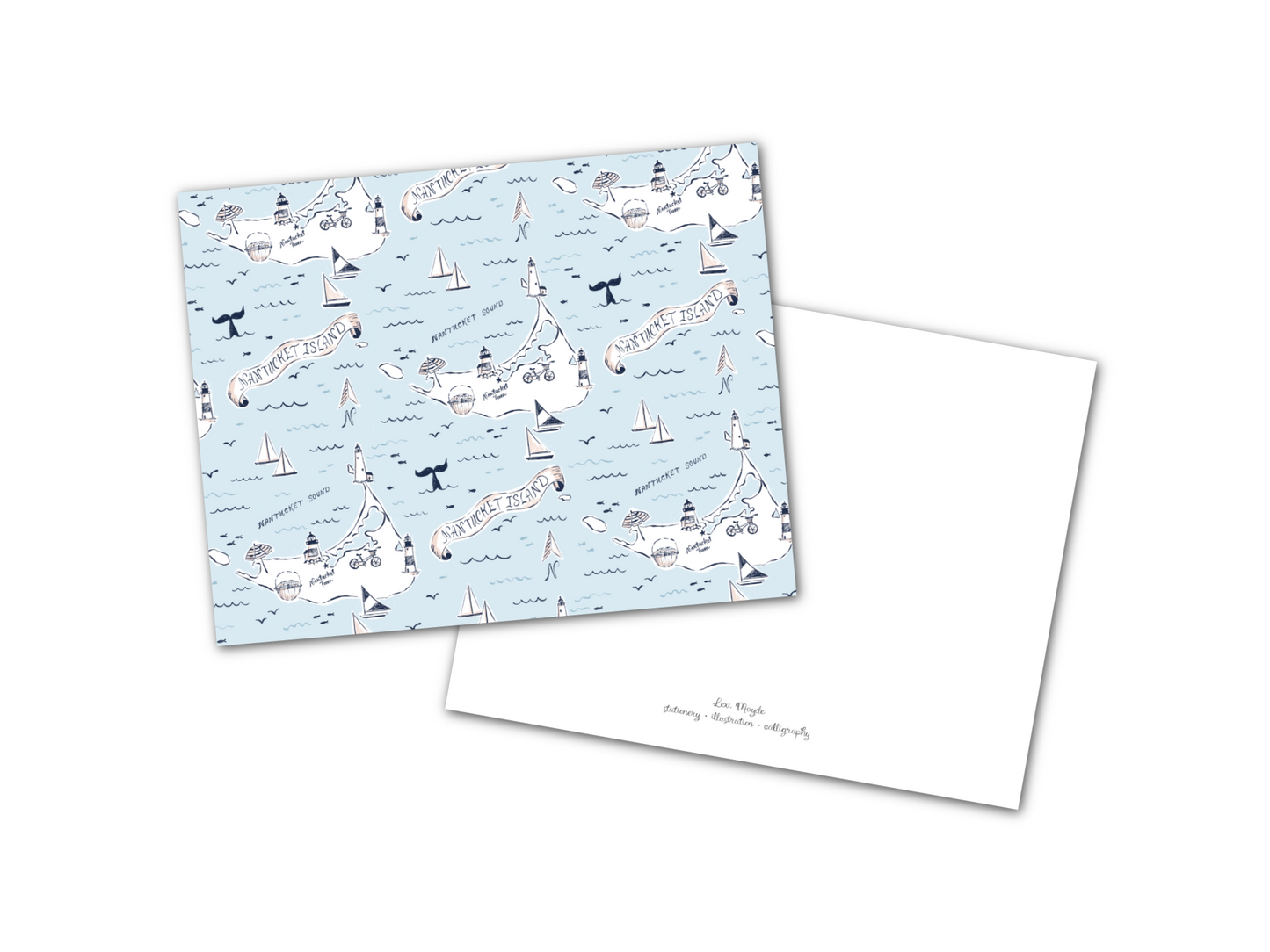 Nantucket Map - Notecard Set