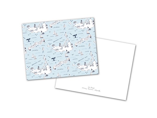 Nantucket Map - Notecard Set