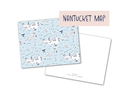 Nantucket Map - Notecard Set
