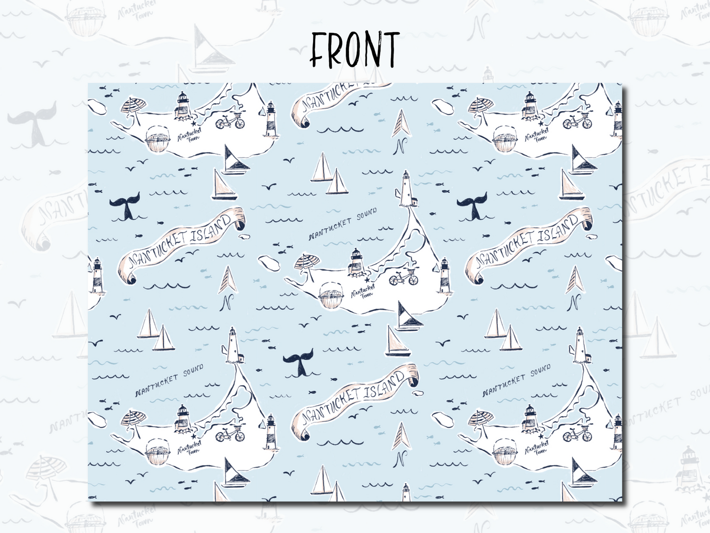 Nantucket Map - Notecard Set