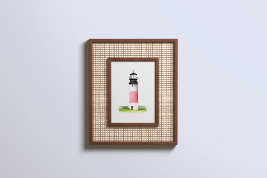 Sankaty Head Lighthouse, Nantucket Watercolor Art Print