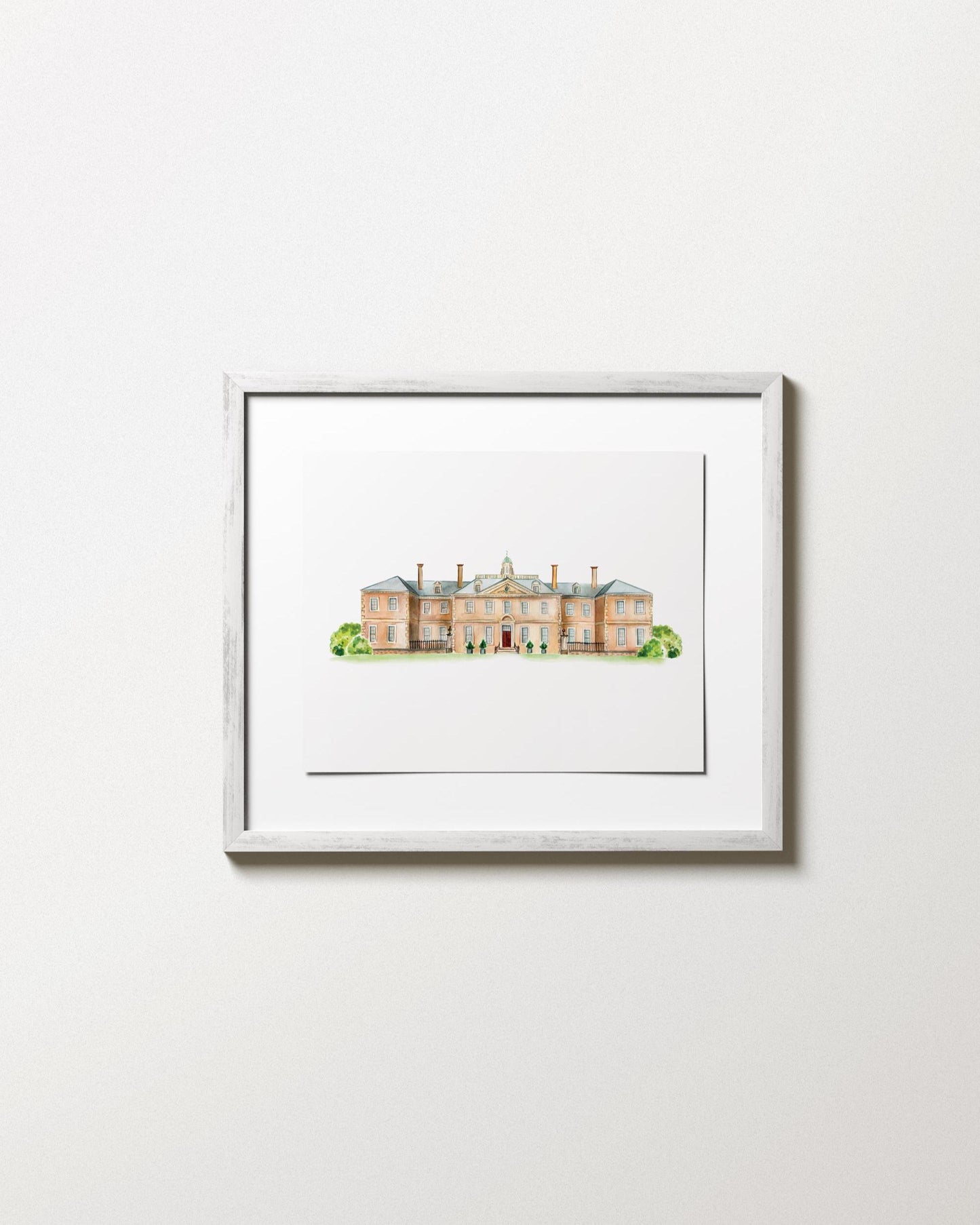 Crane Estate Watercolor Art Print
