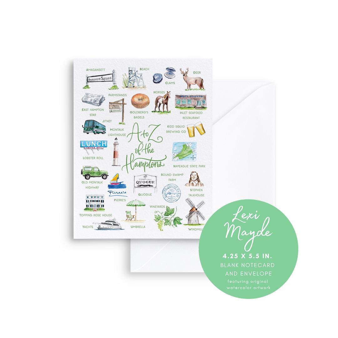 Hamptons Alphabet Notecards