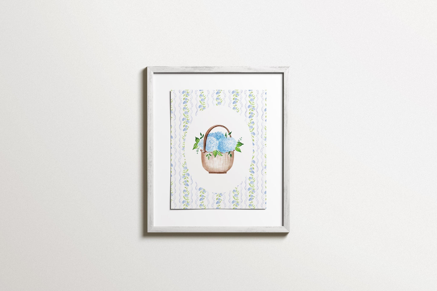 Hydrangea Watercolor Print, Cape Cod Wall Art